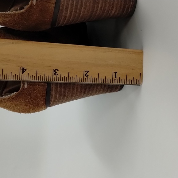 Dolce vida brown suede slip-on mules size 6.5 3 inch chunky heel - Picture 6 of 11